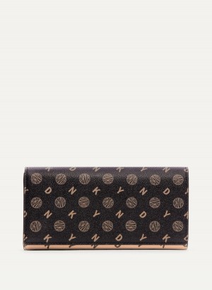 Black Dkny Continental Women's Wallets | R7960925