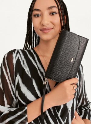 Black Dkny Sydney Women's Wallets | Z2887682
