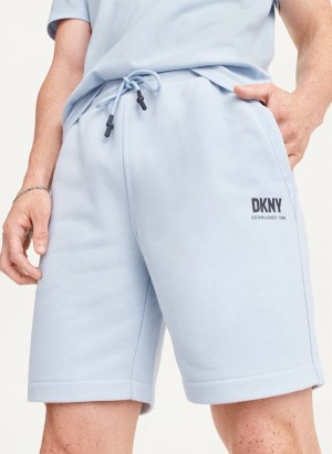 Blue Dkny French Terry Men's Shorts | X7353992