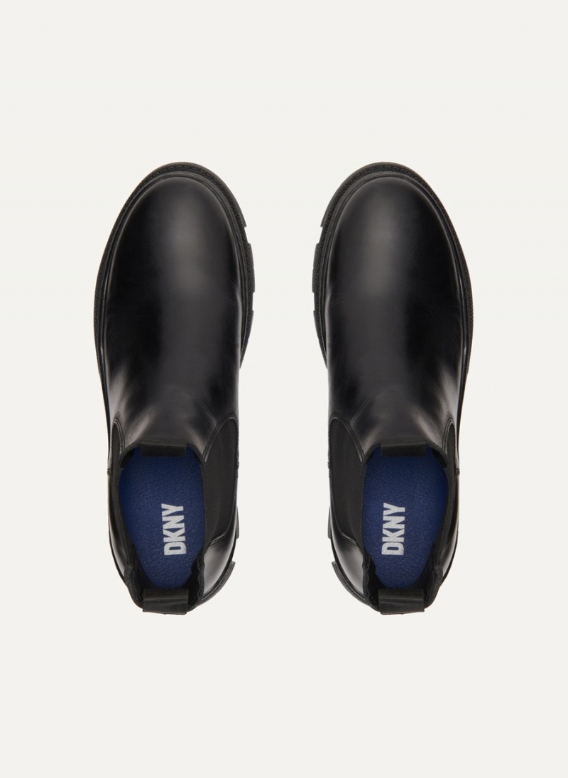 Black Dkny Chelsea Men's Boots | H7121870
