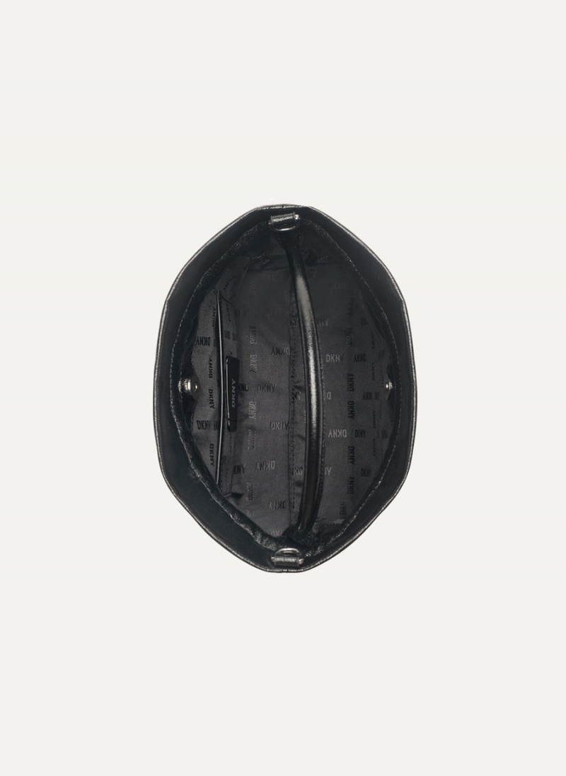 Black Dkny Feven Top Handle Women's Bucket Bags | F3091220