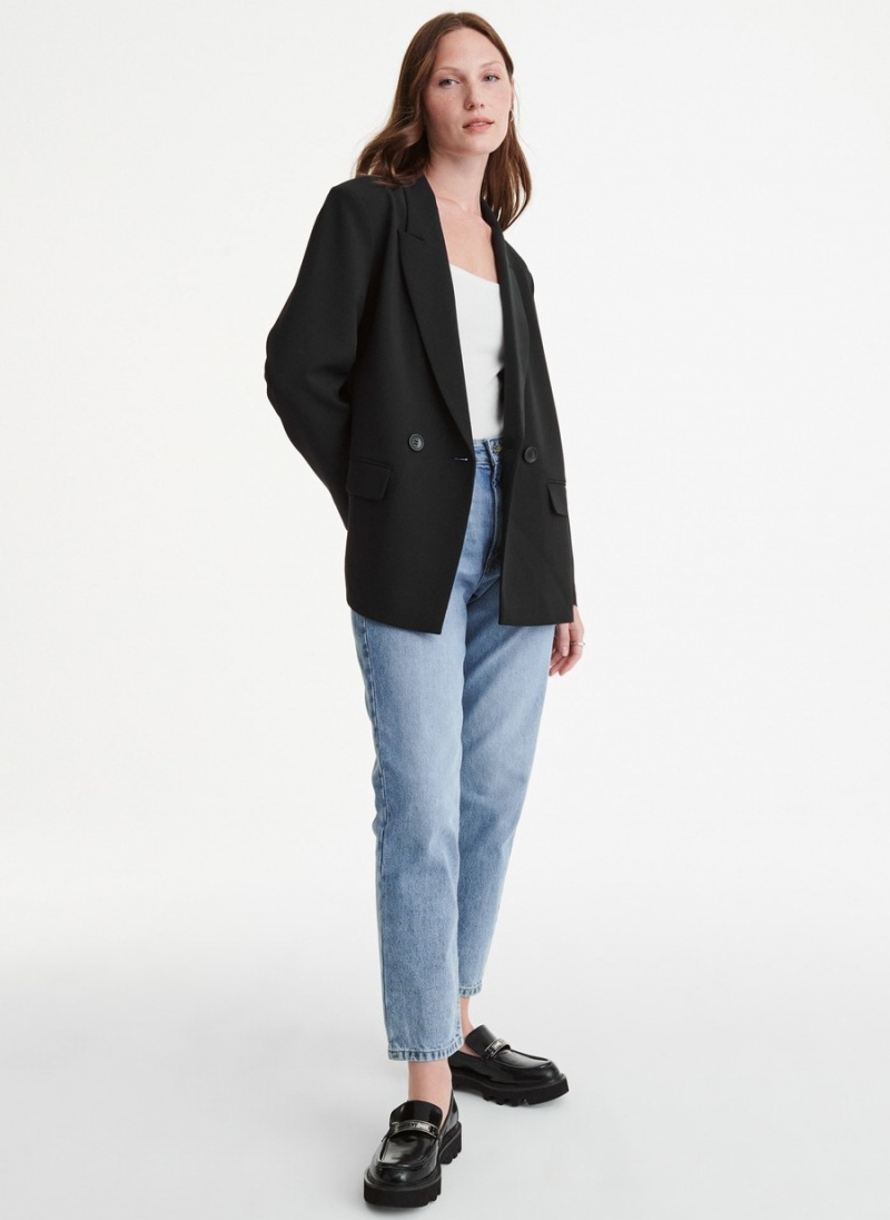 Black Dkny Oversized Tailoring Women's Jackets | U7756163