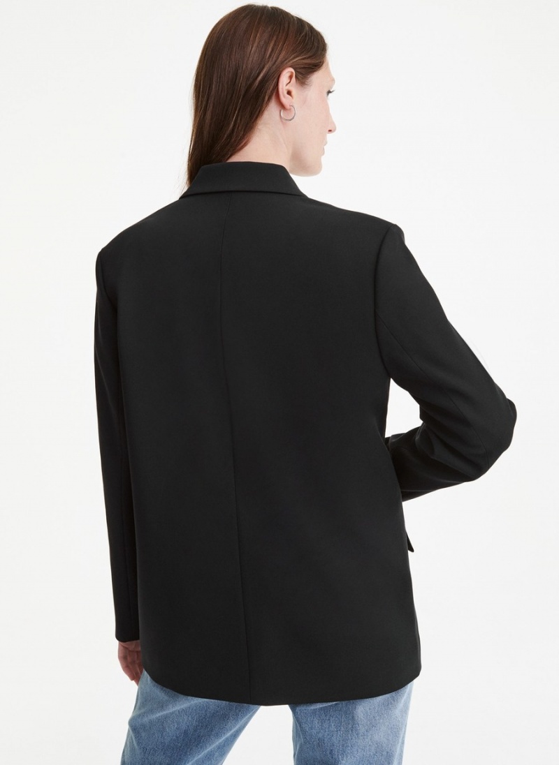 Black Dkny Oversized Tailoring Women's Jackets | U7756163