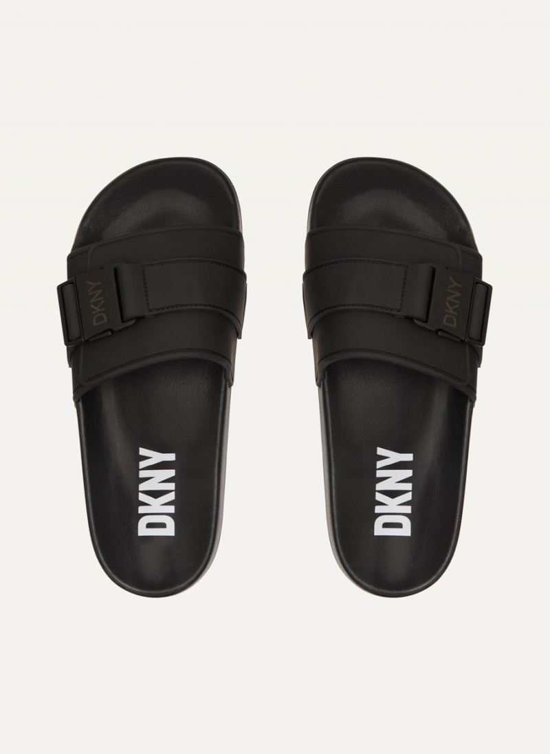 Black Dkny Pool Women's Slides | K9983516
