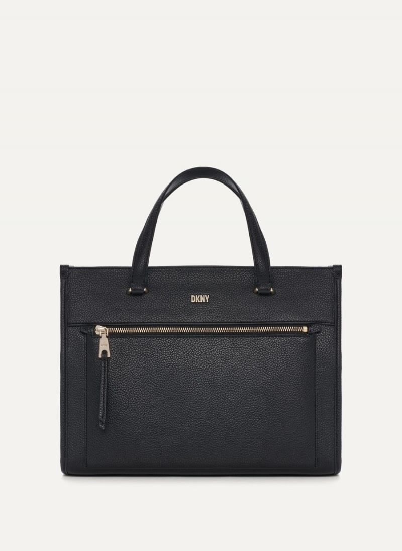 Black Dkny Zoie Medium Women\'s Tote Bags | S5543260