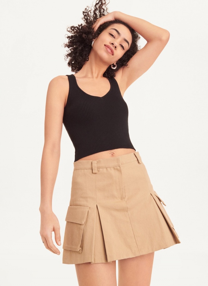 Brown Dkny Mini Women's Skirts | R2468333