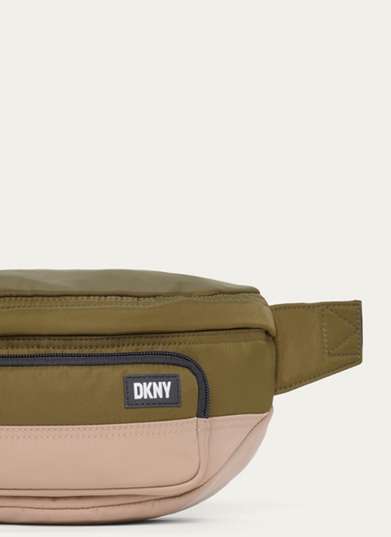 Olive Dkny Colorblock Men's Belt Bags | V8240767