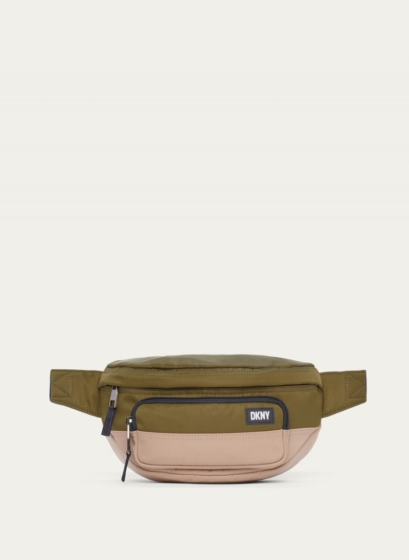 Olive Dkny Colorblock Men\'s Belt Bags | V8240767