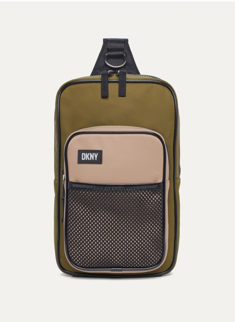 Olive Dkny Colorblock Sling Men\'s Shoulder Bags | B0766367