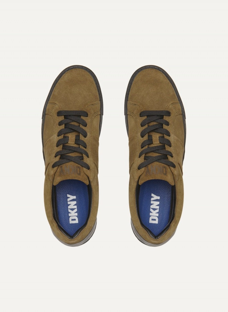 Olive Dkny On The Go Men's Sneakers | U5845580