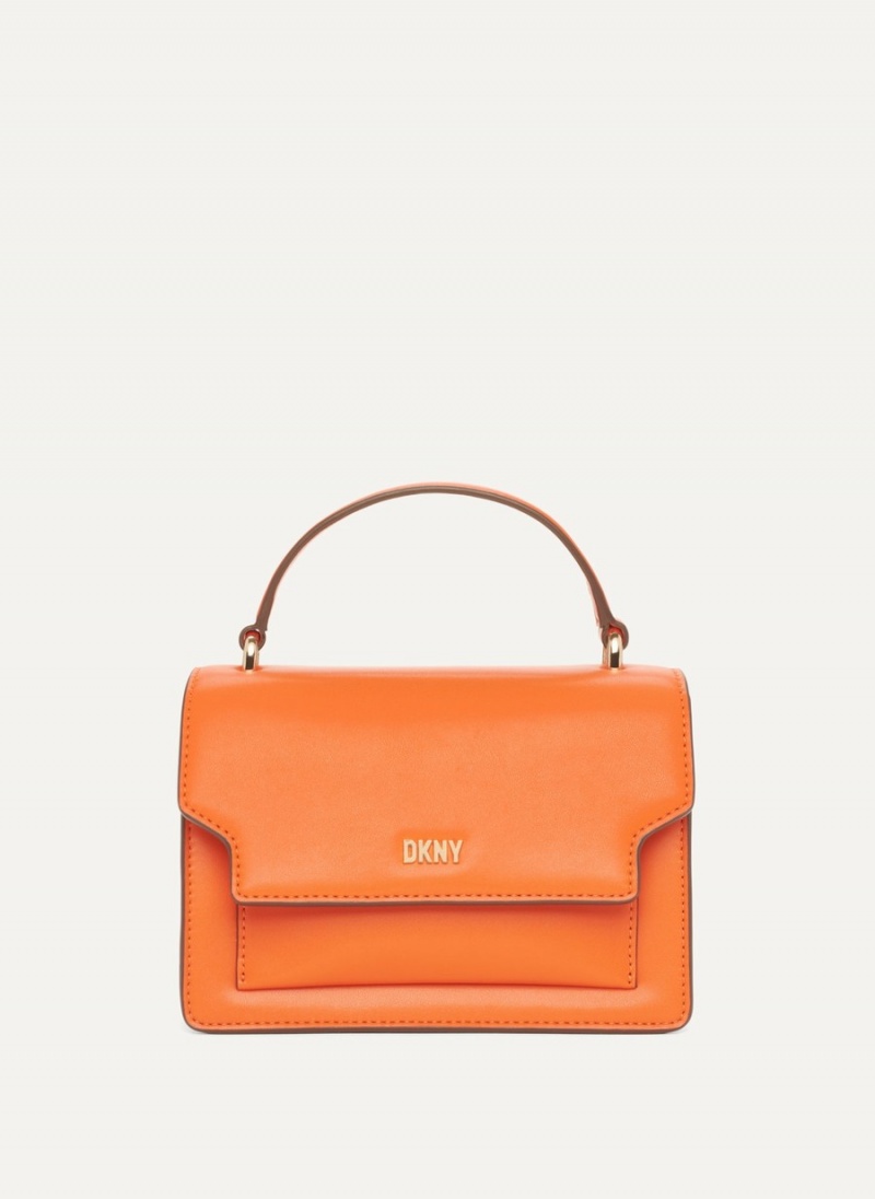 Orange Dkny Millie Leather Top Handle Women\'s Tote Bags | B2373251