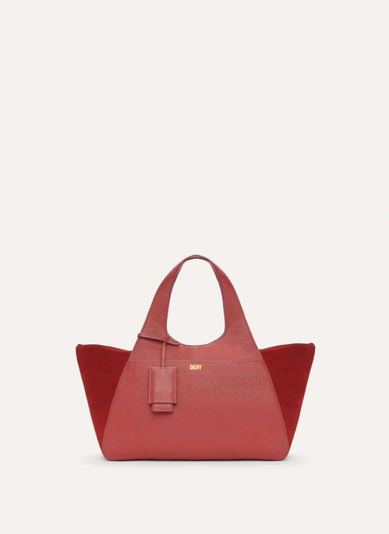 Red Dkny The Medium Effortless Women's Tote Bags | N0309036