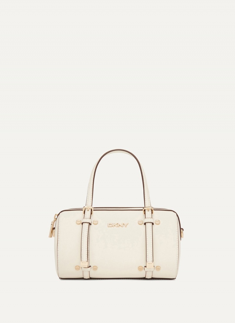 White Dkny Bo Mini Duffle Women\'s Crossbody Bags | N8415642