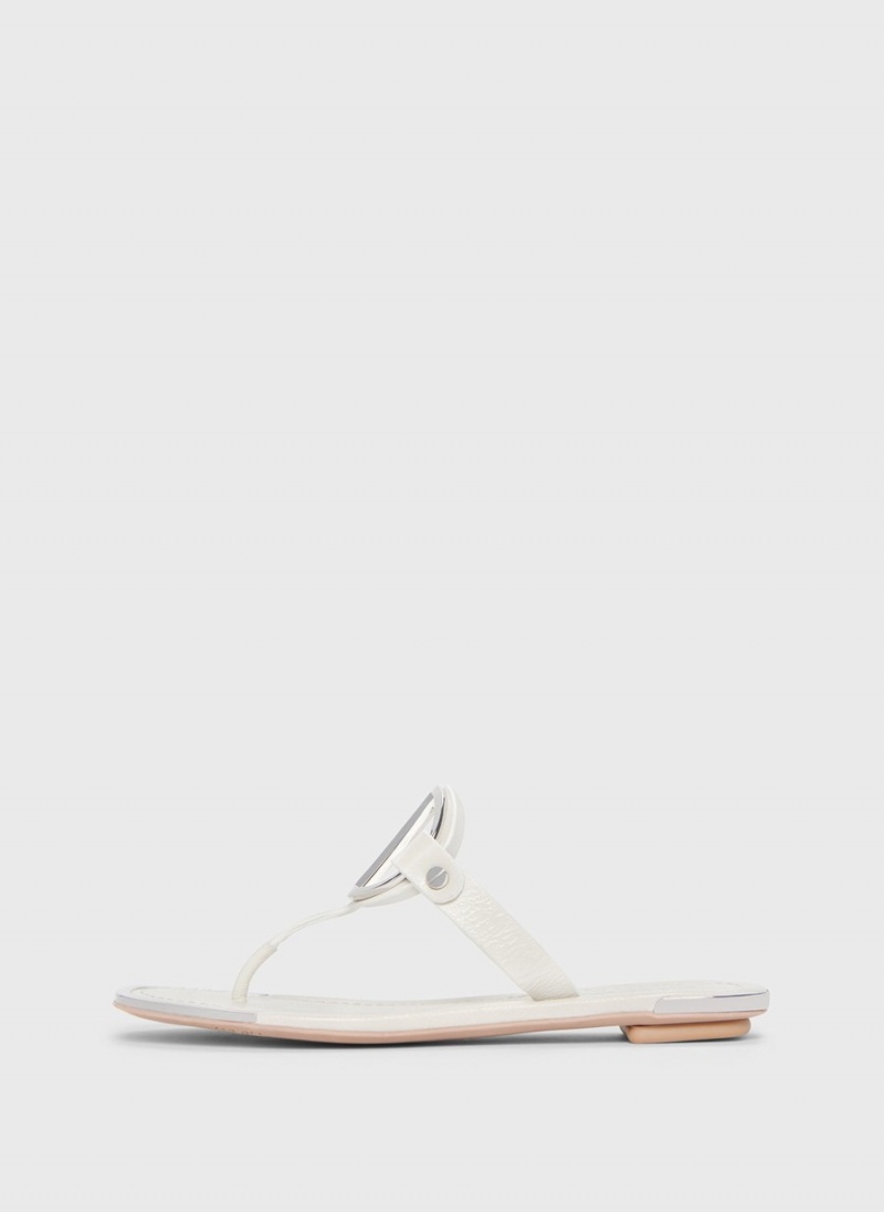 White Dkny Hartford Women\'s Sandals | S0251295