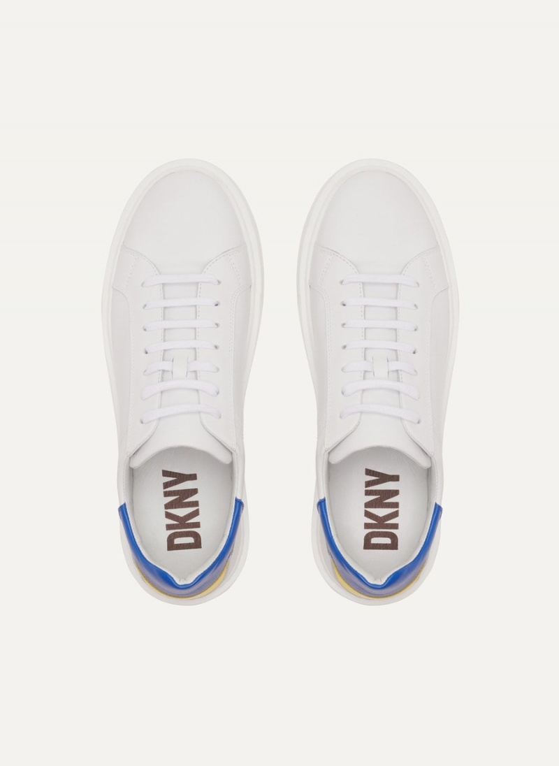 White Dkny Stacked Court Men's Sneakers | B0018951